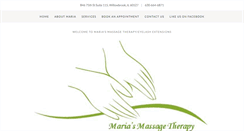 Desktop Screenshot of mariasmassagetherapy.com